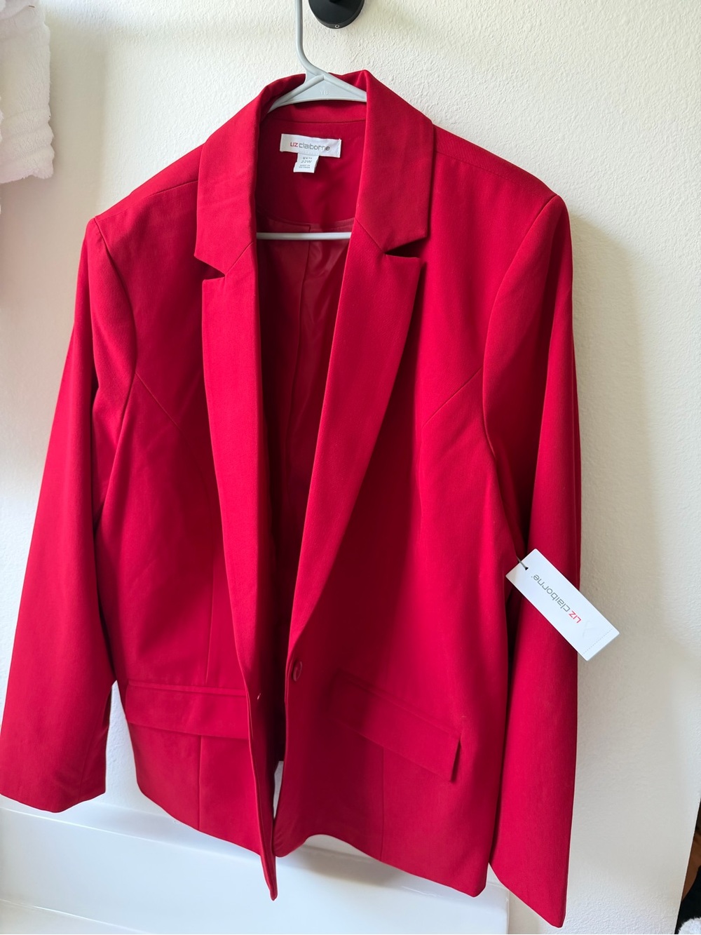 Liz Claiborne Bright Red Women's Blazer Jacket